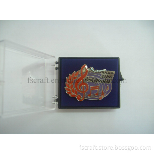 Acrylic Gift Box Music Pin Badge